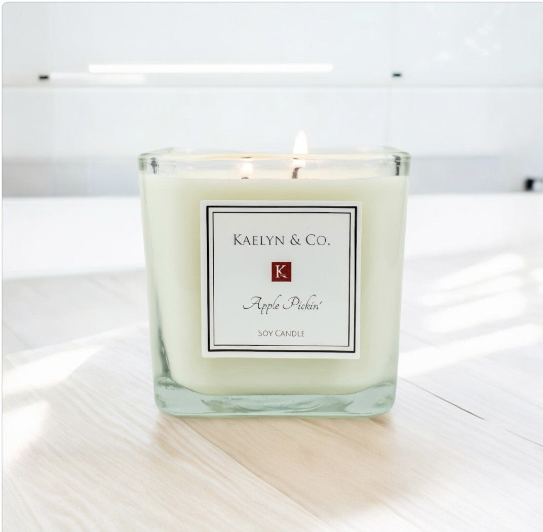 Apple Picking Medium Cube Candle