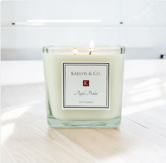 Apple Picking Medium Cube Candle