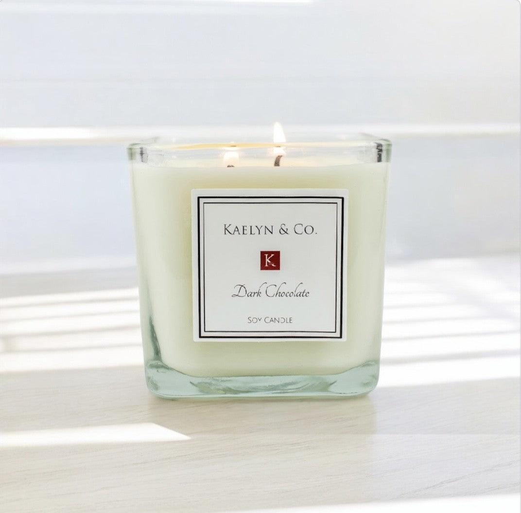Dark Chocolate Medium Cube Candle