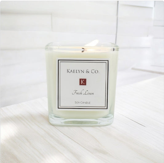 Fresh Linen Small Cube Candle