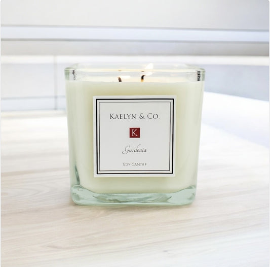 Gardenia Medium Cube Candle