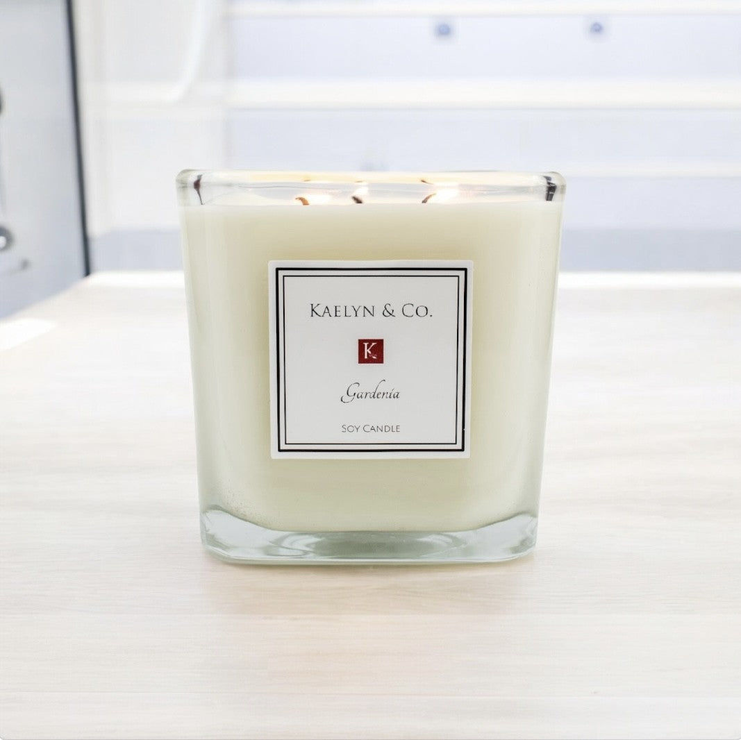 Gardenia Large Cube Candle