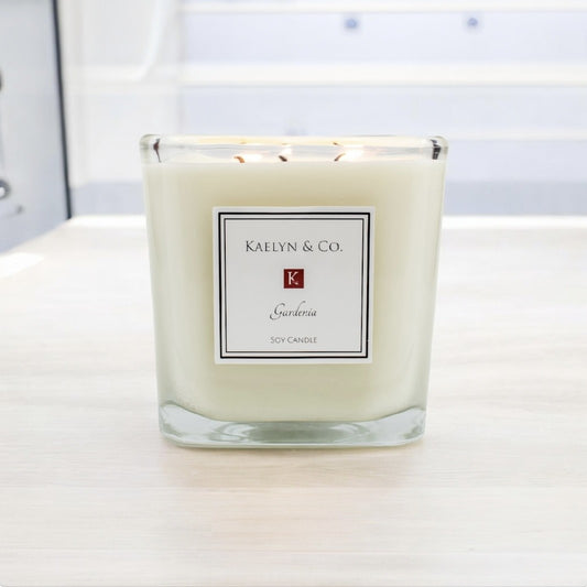 Gardenia Large Cube Candle