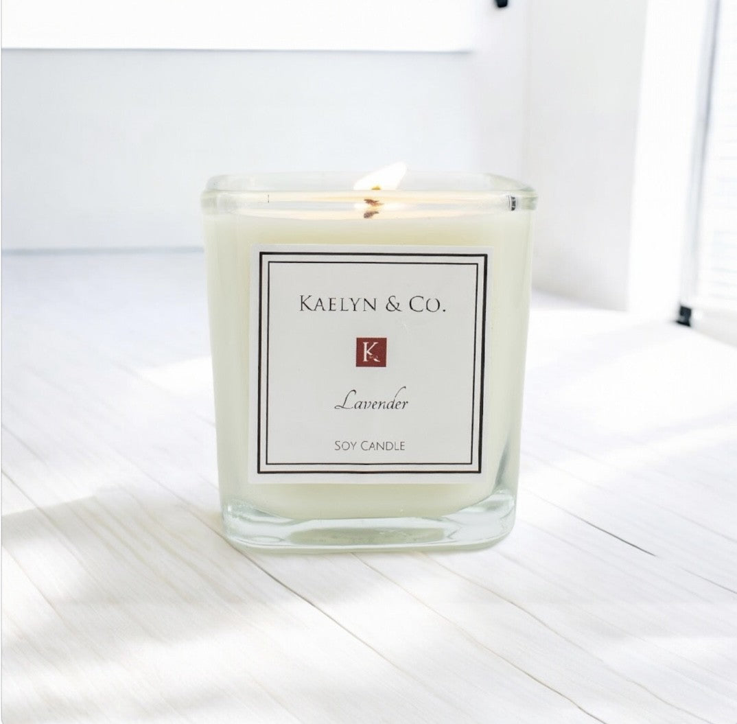 Lavender Small Cube Candle