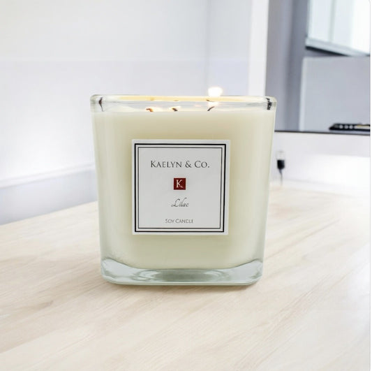 Lilac Large Cube Candle