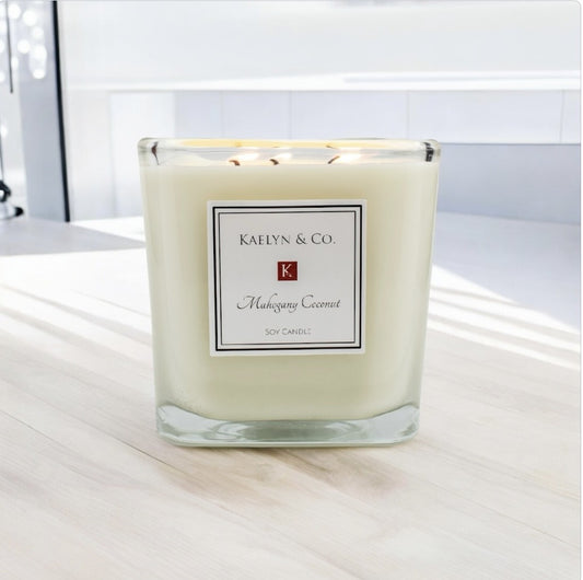 Mahogany Coconut Large Cube Candle