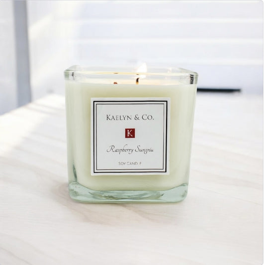 Raspberry Sangria Medium Cube Candle