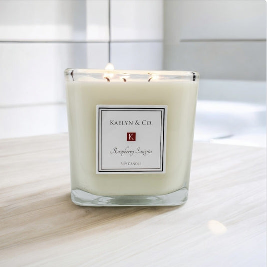 Raspberry Sangria Large Cube Candle