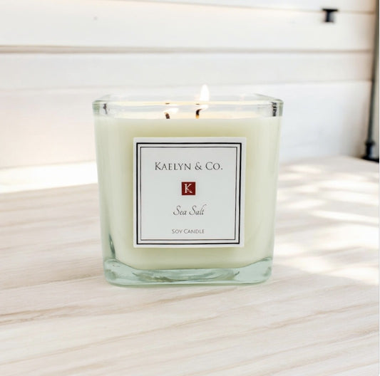 Sea Salt Medium Cube Candle