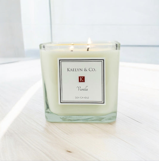 Vanilla Medium Cube Candle