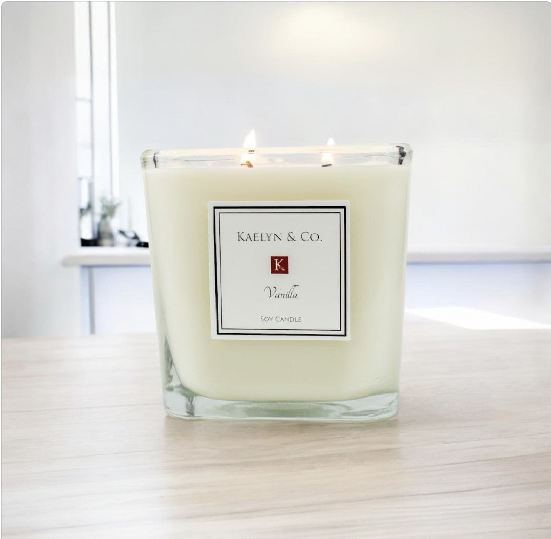 Vanilla Large Cube Candle