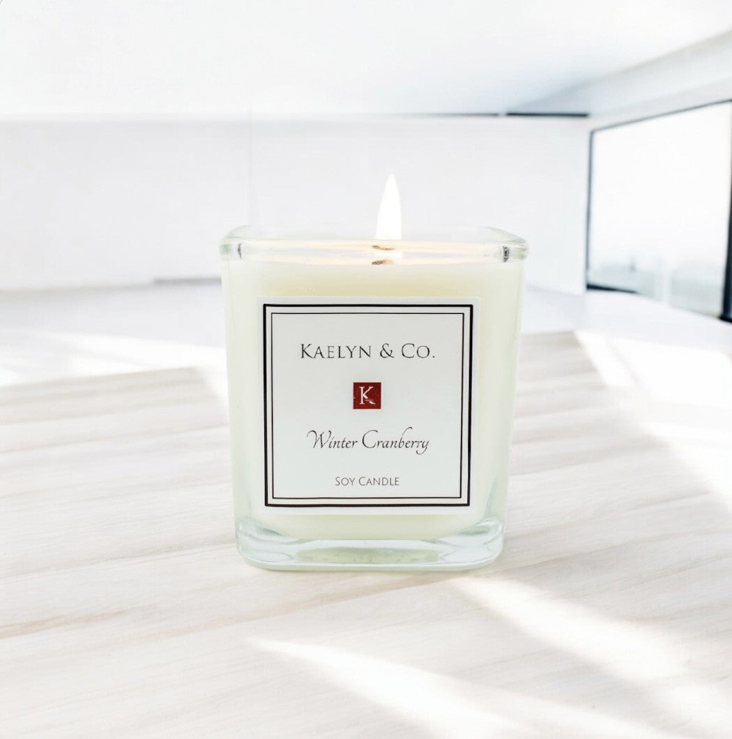 Winter Cranberry Small Cube Candle