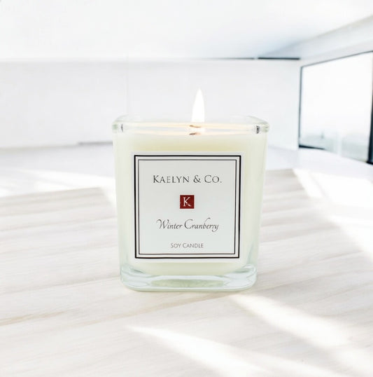 Winter Cranberry Small Cube Candle