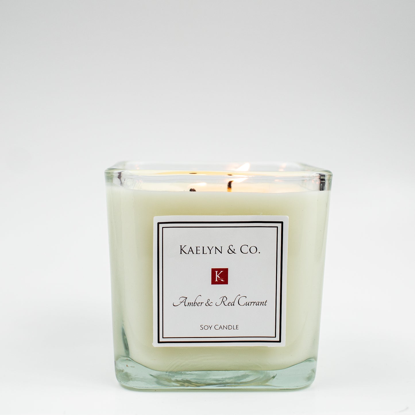 Amber & Red Currant Medium Cube Candle