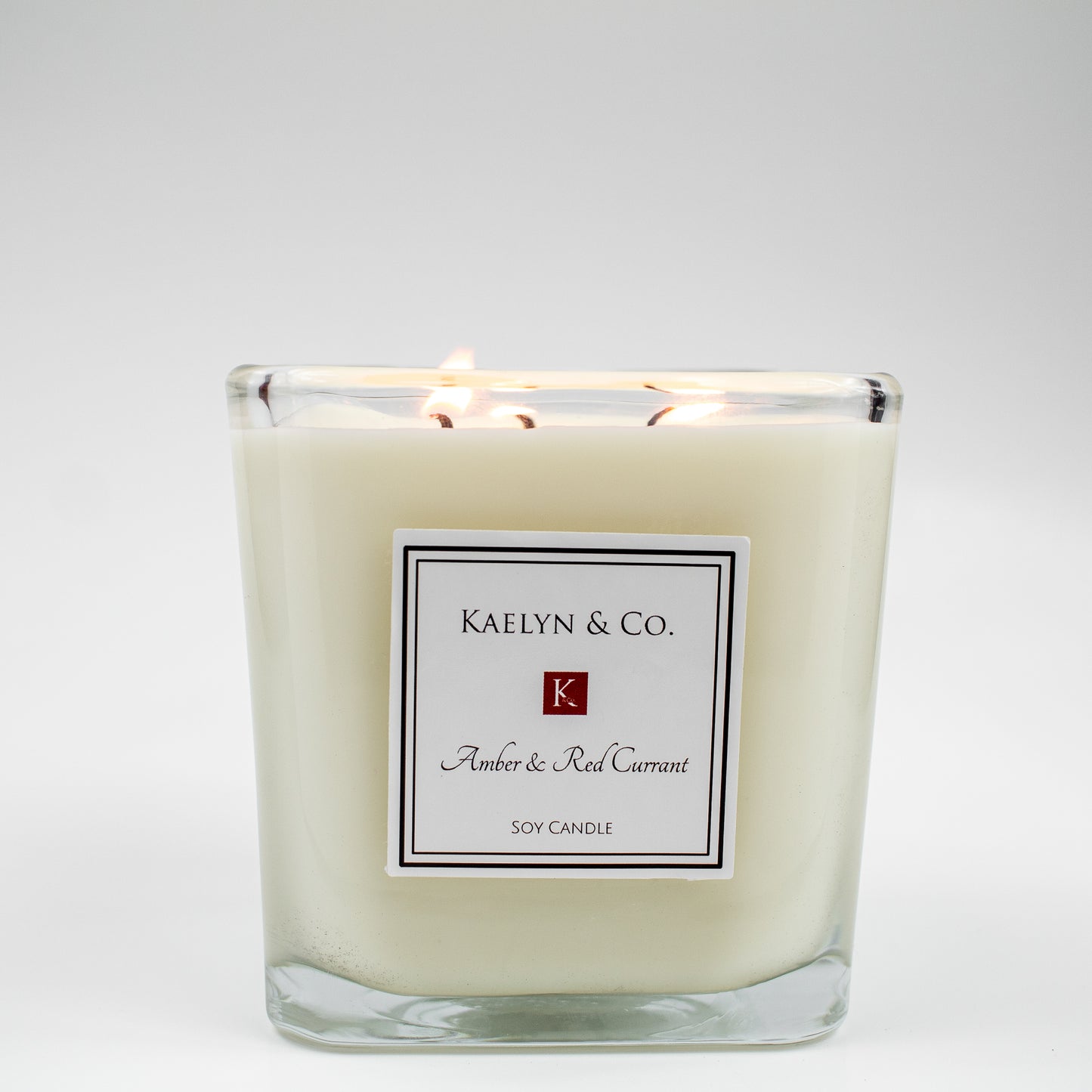 Amber & Red Currant Large Cube Candle