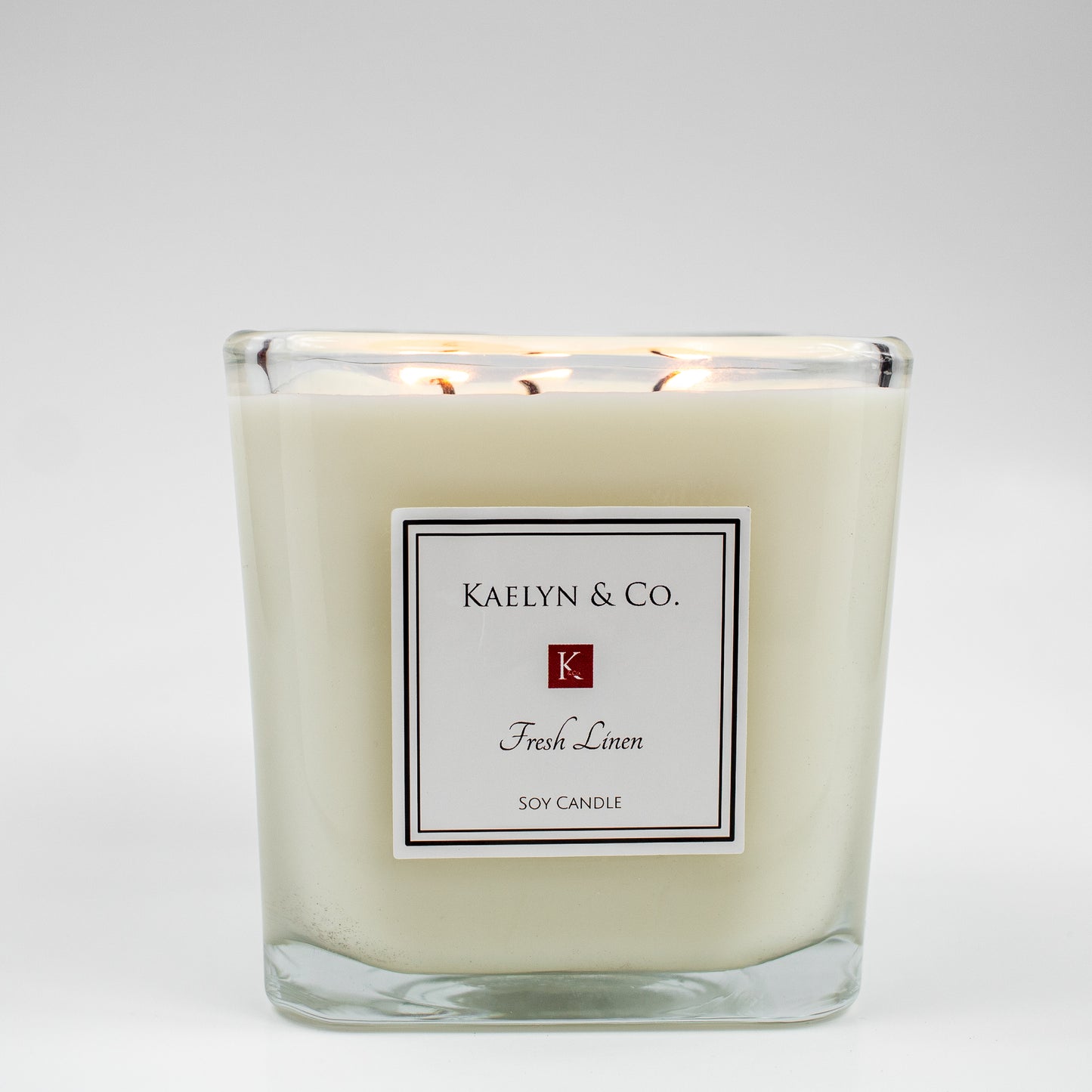 Fresh Linen Large Cube Candle
