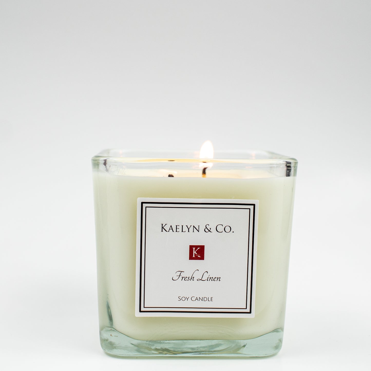 Fresh Linen Medium Cube Candle