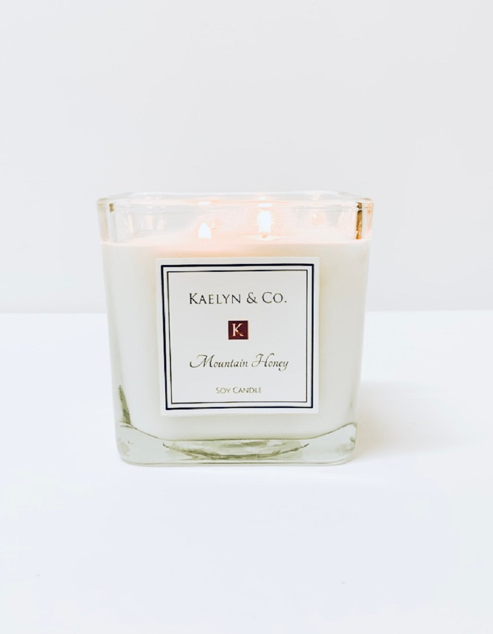 Mountain Honey Medium Cube Candle
