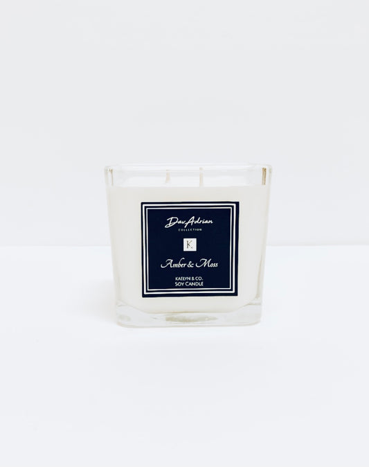 DavAdrian Collection Amber & Moss Medium Cube Candle
