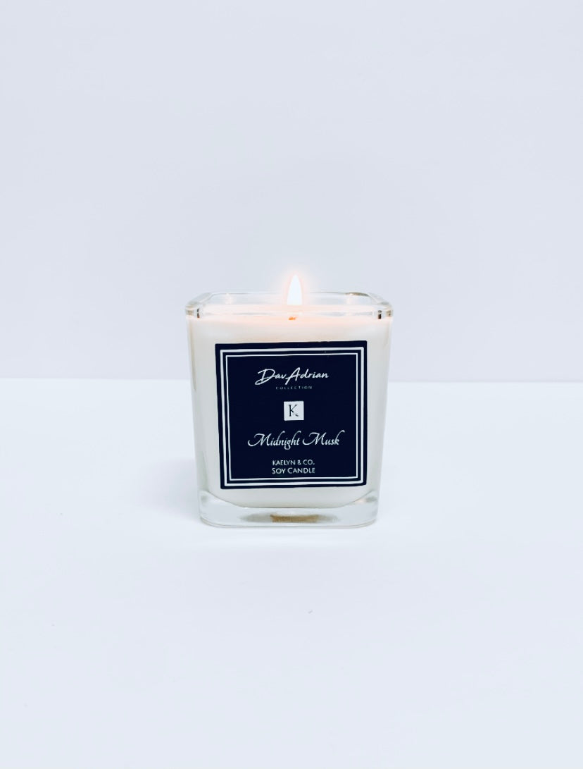 DavAdrian Collection Midnight Musk Small Cube Candle