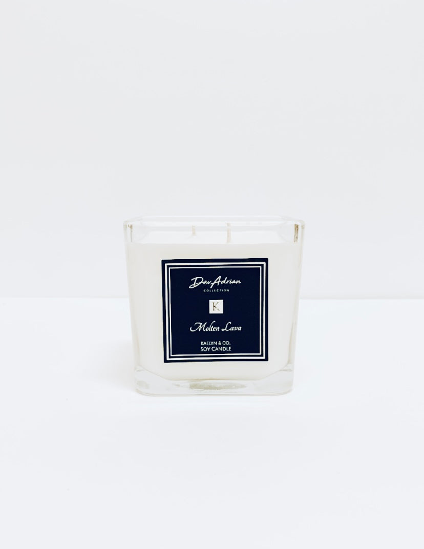 DavAdrian Collection Molten lava Medium Cube Candle